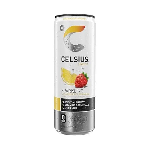CELSIUS Sparkling Strawberry Lemonade, Functional Essential Energy Drink, 12 Fl Oz CELSIUS Au supplements