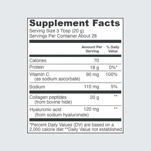Vital Proteins Collagen Peptides Powder with Hyaluronic Acid and Vitamin C, Unflavored Vital Proteins Au supplements
