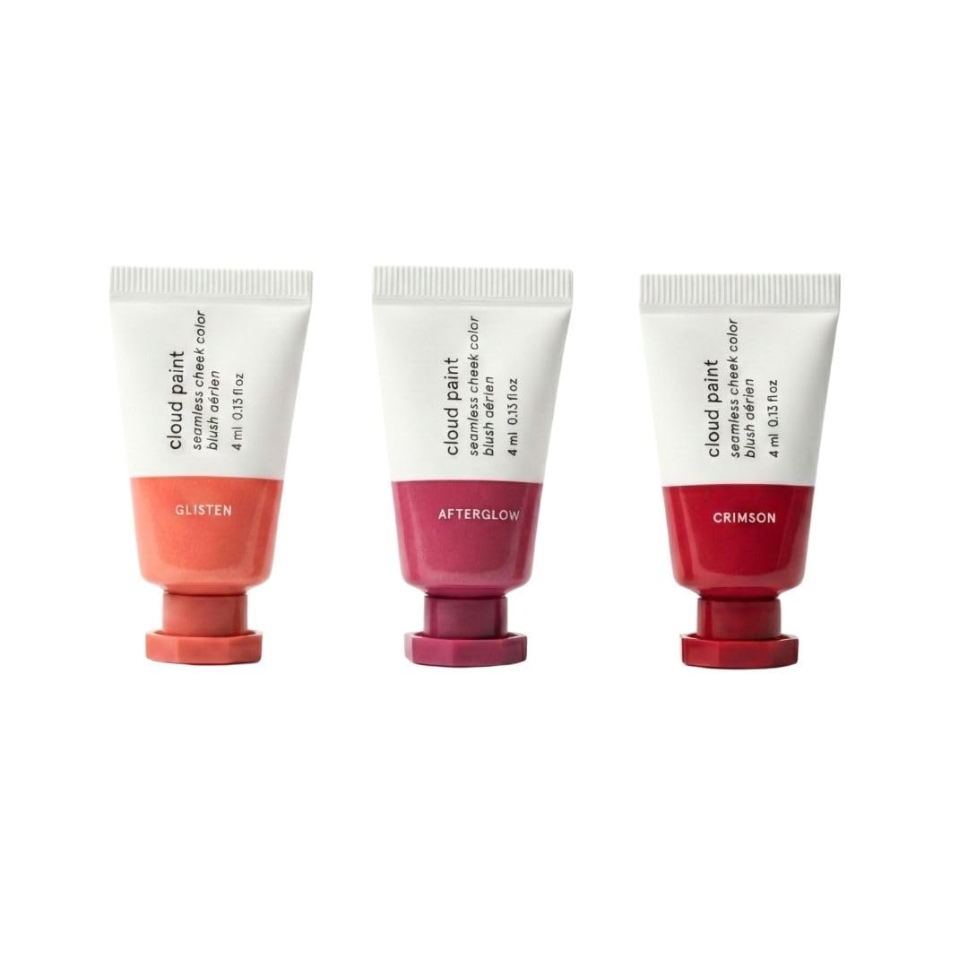 Glossier Mini Cloud Paint Blush Trio Holiday Gift Set: Crimson, Glisten & Afterglow Glossier Au supplements