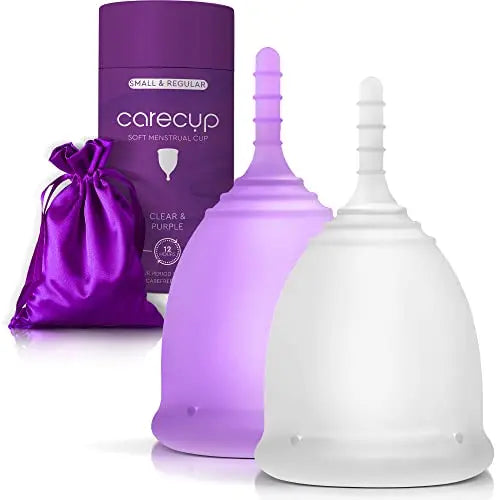 CareCup Menstrual Cups - Set of 2 Reusable Period Cups - Premium Design with Soft Carecup Au supplements