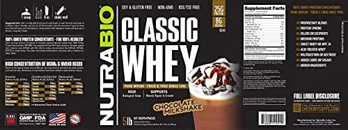 NutraBio Classic Whey Protein Powder- Full-Spectrum Amino Acid Profile - No Fillers NutraBio Au supplements