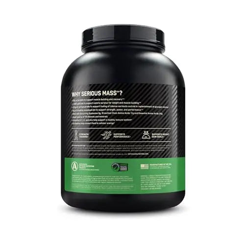 Optimum Nutrition Serious Mass, Weight Gainer Protein Powder, Chocolate, 6 Pound Optimum Nutrition Au supplements