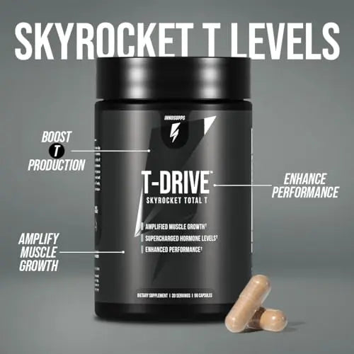 InnoSupps : T-Drive | Testosterone Booster | Amplify Muscle Growth | KSM-66 Ashwagand InnoSupps Au supplements