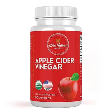Via Natura Organics Apple Cider Vinegar Capsules 1000mg | Organic Herbal Supplement Via Natura Organics Au supplements