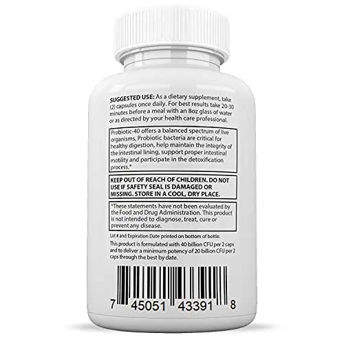 Justified Laboratories (2 Pack) Clear Nails Plus Max Pills 40 Billion CFU Probiotic Supports Justified Laboratories Au supplements