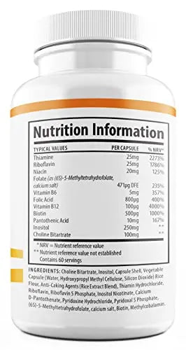 1 Body Vitamin B Complex – 5-MTHF Folate with B1, B2, B5, B6 1 Body Au supplements