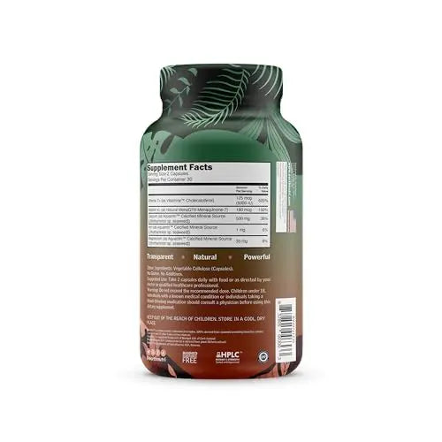 EarthNutri D3 + K2 Bone & Heart Health - 72 Trace Minerals, Vitamin D3 Vitashine, MENA EarthNutri Au supplements