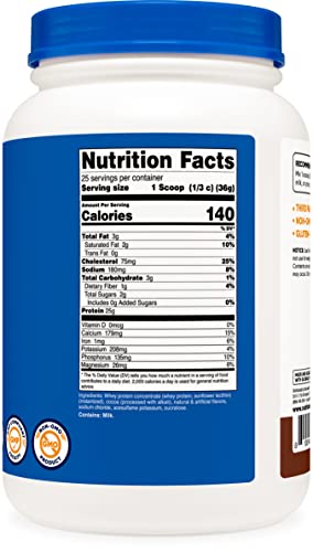 Nutricost Whey Protein Concentrate (Chocolate) 2LBS - Gluten Free & Non-GMO Nutricost Au supplements