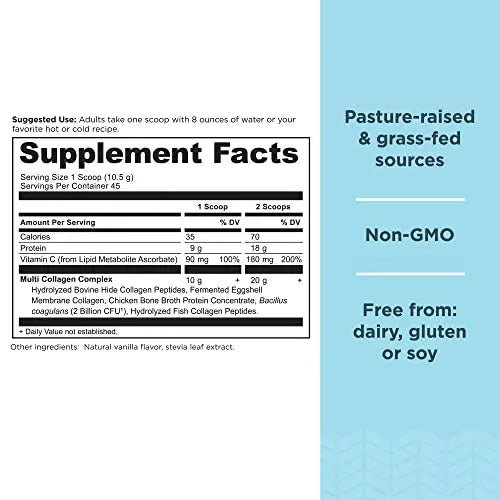 Collagen Powder Protein by Ancient Nutrition, Multi Collagen Vanilla Protein Powder Ancient Nutrition Au supplements