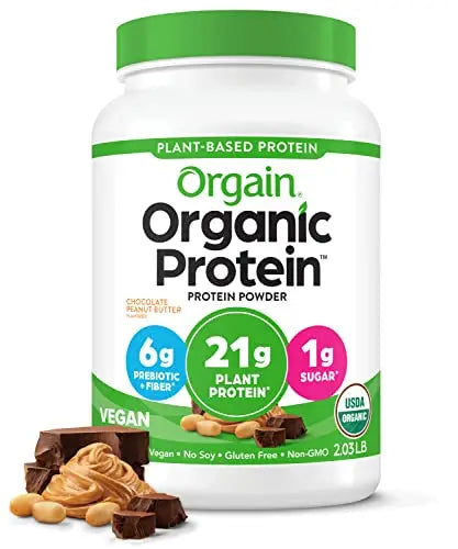Orgain Organic Vegan Protein Powder, Chocolate Peanut Butter - 21g of Plant Based Protein Orgain Au supplements