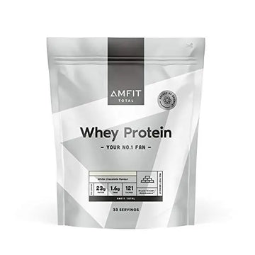 Amazon Brand - Amfit Nutrition Whey Protein Powder, White Chocolate Flavour, 33 Servings, 1 kg Amfit Nutrition Au supplements