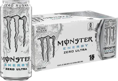 Monster Energy Zero Ultra, Sugar Free Energy Drink, 16 Ounce (Pack of 15) Monster Energy Au supplements