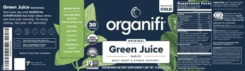 Organifi Green Juice - Organic Superfood Powder - 90-Day Supply - Organic Vegan Greens Organifi Au supplements