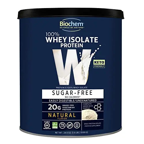 Biochem 100% Whey Sugar-Free Natural 20g, 24.6oz, Certified Vegetarian, Certified Gluten Biochem Au supplements