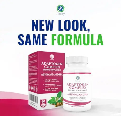 1 Body Adaptogen Complex Supplement with Ashwagandha 1 Body Au supplements