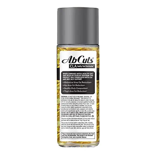 Ab Cuts CLA Belly Fat Formula - 80 Easy-to-Swallow Softgels - Omega 3 Fish Oil, Flaxseed AbCuts Au supplements