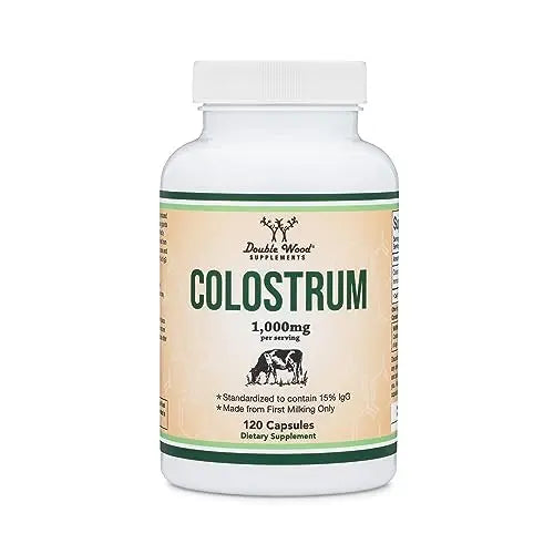 Colostrum Supplement 120 Capsules, 1,000mg per Serving (Bovine Colostrum Powder Double Wood Supplements Au supplements