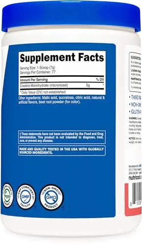 Nutricost Creatine Monohydrate Powder (Watermelon, 500 Gram) - Micronized Creatine Nutricost Au supplements