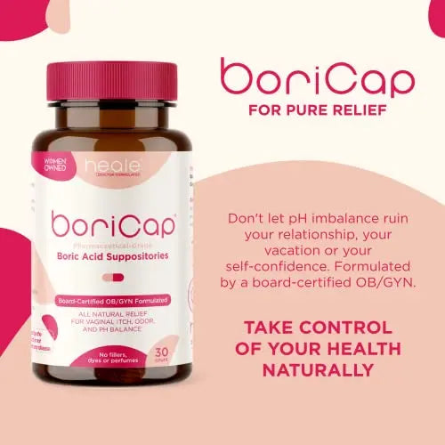 BoriCap - Boric Acid Suppositories for Women - 600 mg - Vaginal Health, pH Balance, Itch & Odor - Natural BoriCap Au supplements