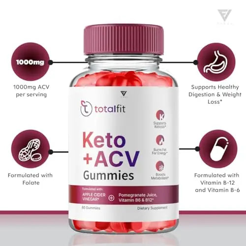(2 Pack) Total Fit Keto ACV Gummies Advanced Apple Cider Vinegar Supplement Reviews Fyvus Au supplements