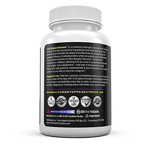 Carb Stopper Extreme: Maximum Strength, Natural Carbohydrate and Starch Neutralizer Carb Stopper Extreme Au supplements
