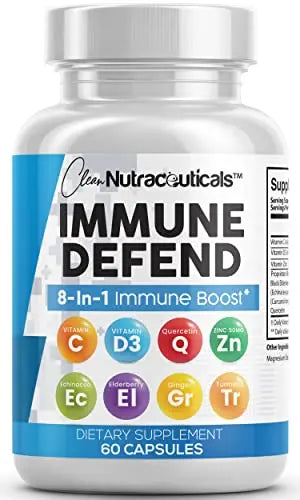 Immune Defense Support Supplement 8 in 1 w/Zinc 50mg Quercetin, VIT C Clean Nutraceuticals Au supplements