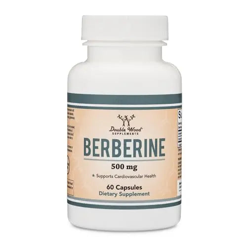 Berberine Supplement 500mg, 60 Capsules (Third Party Tested, Manufactured in The USA Double Wood Supplements Au supplements