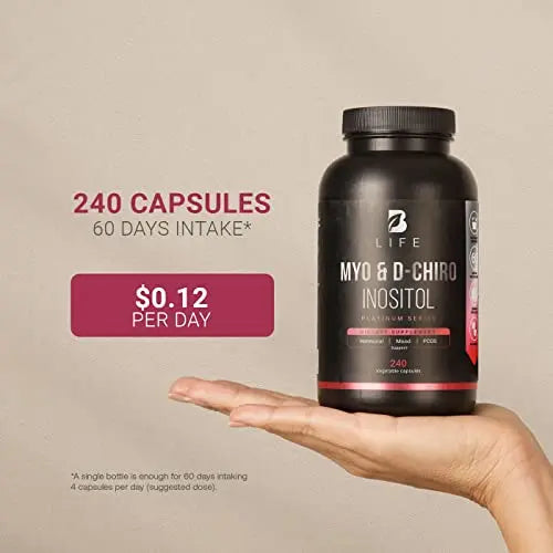 Myo-Inositol & D-Chiro Inositol by B Life - 240 Capsules | Made in USA | 40:1 Ratio B Life Company Au supplements