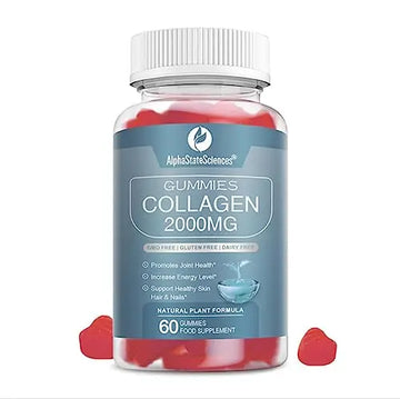 **New**Advanced Collagen Gummies 2000mg - Promote Skin Elasticity, Hair Growth, and Joint Health - Delicious Berry AlphaStateSciences Au supplements