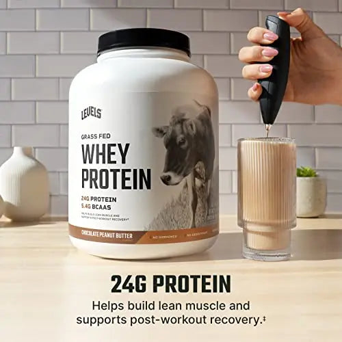 Levels Grass Fed 100% Whey Protein, No GMOs, Chocolate Peanut Butter, 5LB Levels Nutrition Au supplements