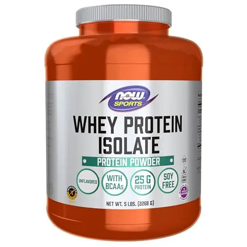 NOW Sports Nutrition, Whey Protein Isolate, 25 g With BCAAs, Unflavored Powder NOW Au supplements