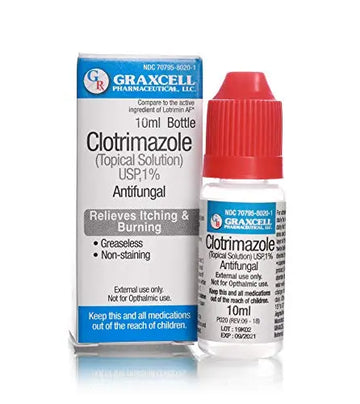 Graxcell Clotrimazole 1% Antifungal Topical Solution for Athlete's Foot, 0.33 Fluid Ounce Graxcell Au supplements