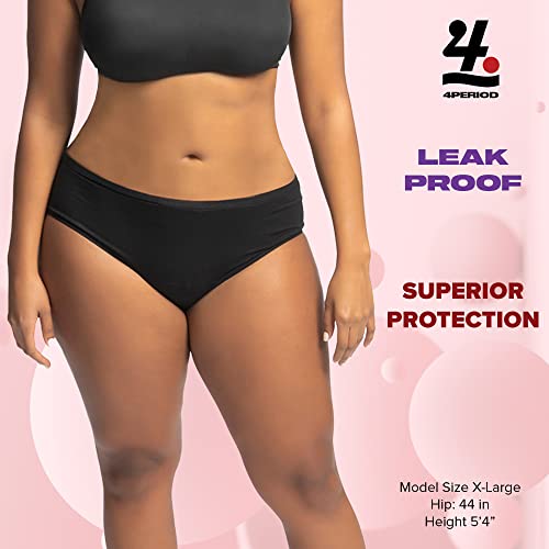 4period High Absorbency for Heavy Flow Period Panties; Leakproof, for Teens and Women (3 Black, X-Large) 4period Au supplements