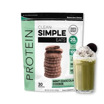 Clean Simple Eats Mint Chocolate Cookie Whey Protein Powder, Natural Sweetened Clean Simple Eats Au supplements