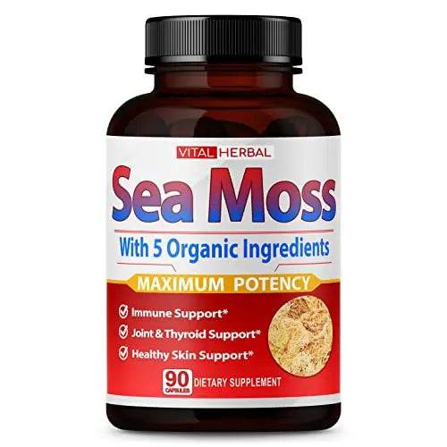 VITAL HERBAL Irish Sea Moss Capsules Equivalent to 5450mg - Maximum Potency VITAL HERBAL Au supplements