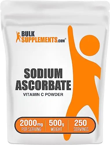 BulkSupplements.com Sodium Ascorbate Powder - Antioxidant Powder - Sodium Ascorbate Bulksupplements Au supplements