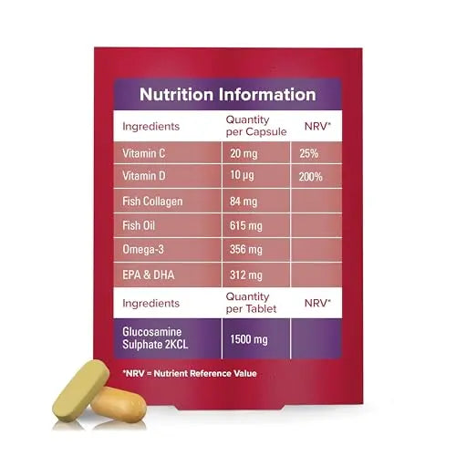 Seven Seas JointCare Max, With High-Strength Glucosamine plus Omega-3, Collagen Seven Seas Au supplements