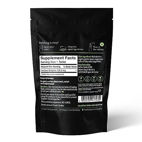LactoJoy Lactase Pills I 240 Pieces Refill Package I Powerful Lactase Enzymes for Lactose LactoJoy Au supplements