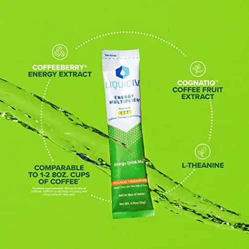 Liquid I.V. Hydration + Energy Multiplier - Mango Tamarind - Hydration Powder Packets Liquid I.V. Au supplements