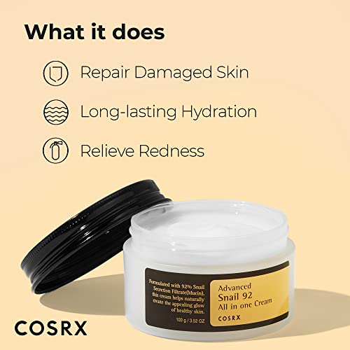 COSRX Snail Mucin 92% Moisturizer 3.52oz/ 100g, Daily Repair Face Gel COSRX Au supplements