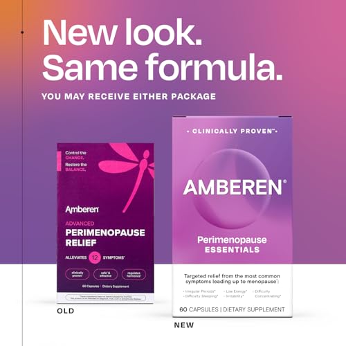 Amberen Perimenopause, Peri-Menopause Multi-Symptom Relief, Vitamin B, Vitamin E & Antioxidants Supplement, Helps Support Hormone Balance, Hot Flashes & Night Sweats, Supplements for Women, 180 Count Amberen Au supplements