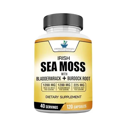 American Standard Supplements Irish Sea Moss 1200mg, Bladderwrack 1200mg American Standard Supplements Au supplements