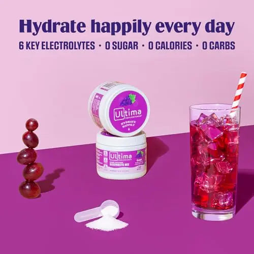 Ultima Replenisher Daily Electrolyte Drink Mix – Grape, 30 Servings – Hydration Powder Ultima Replenisher Au supplements