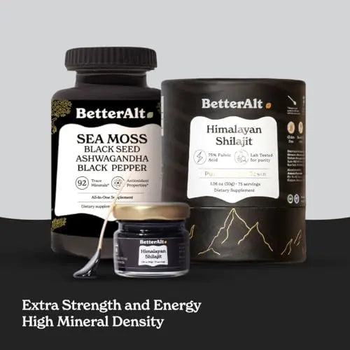 Better Alt Energy Duo with Pure Himalayan Shilajit Resin 30 gm & Sea Moss Capsules Better Alt Au supplements