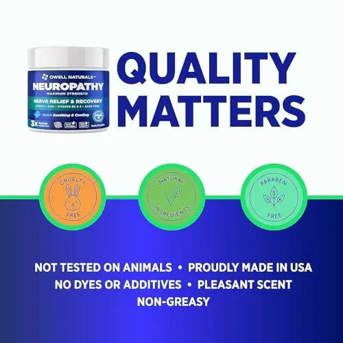 OWELL NATURALS Neuropathy Nerve Relief Cream - Maximum Strength Relief Cream for OWELL NATURALS Au supplements