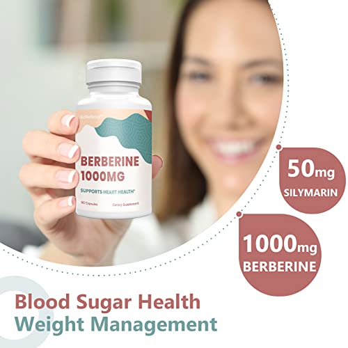 KoNefancy Berberine 1000mg with Silymarin,High Absorption Berberine HCL Supplements KoNefancy Au supplements
