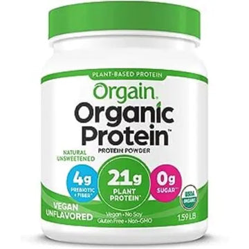 Orgain Organic Unflavored Vegan Protein Powder, Natural Unsweetened - 21g Plant Based Orgain Au supplements