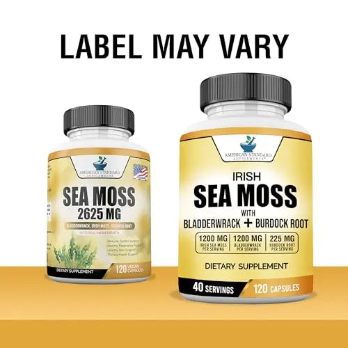 American Standard Supplements Irish Sea Moss 1200mg, Bladderwrack 1200mg American Standard Supplements Au supplements