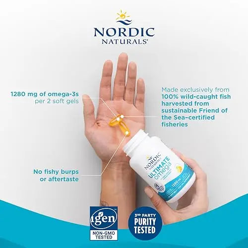 Nordic Naturals Ultimate Omega, Lemon Flavor - 60 Soft Gels - 1280 mg Omega-3 Nordic Naturals Au supplements