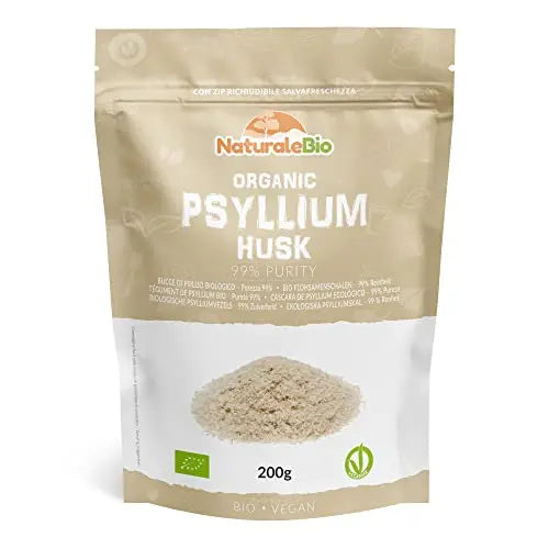 Organic Psyllium Husk - 99% Purity - 200g. Pure & Natural Psyllium Seed Husks NaturaleBio Au supplements